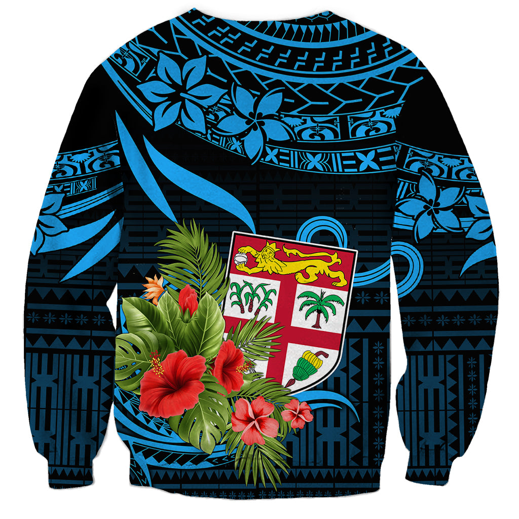 Fiji Islands Sweatshirt With Polynesian Tribal Happy National Day LT9 - Polynesian Pride