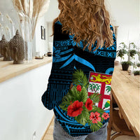 Custom Fiji Islands Women Casual Shirt With Polynesian Tribal Happy National Day LT9 - Polynesian Pride