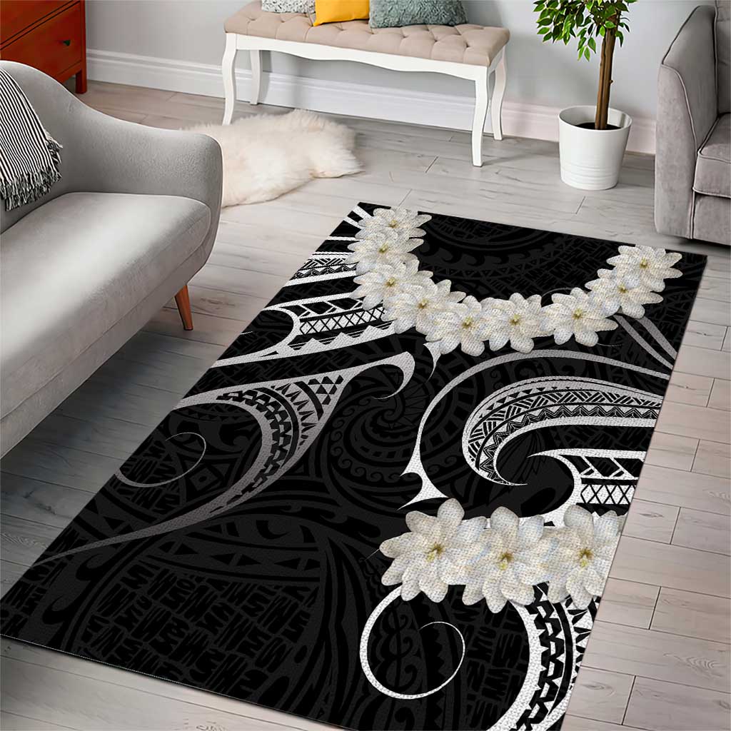 White Sunday Tokelau Gardenia Thunbergia Area Rug Fakamalo Atu Kia Te Koutou Uma LT9 - Polynesian Pride