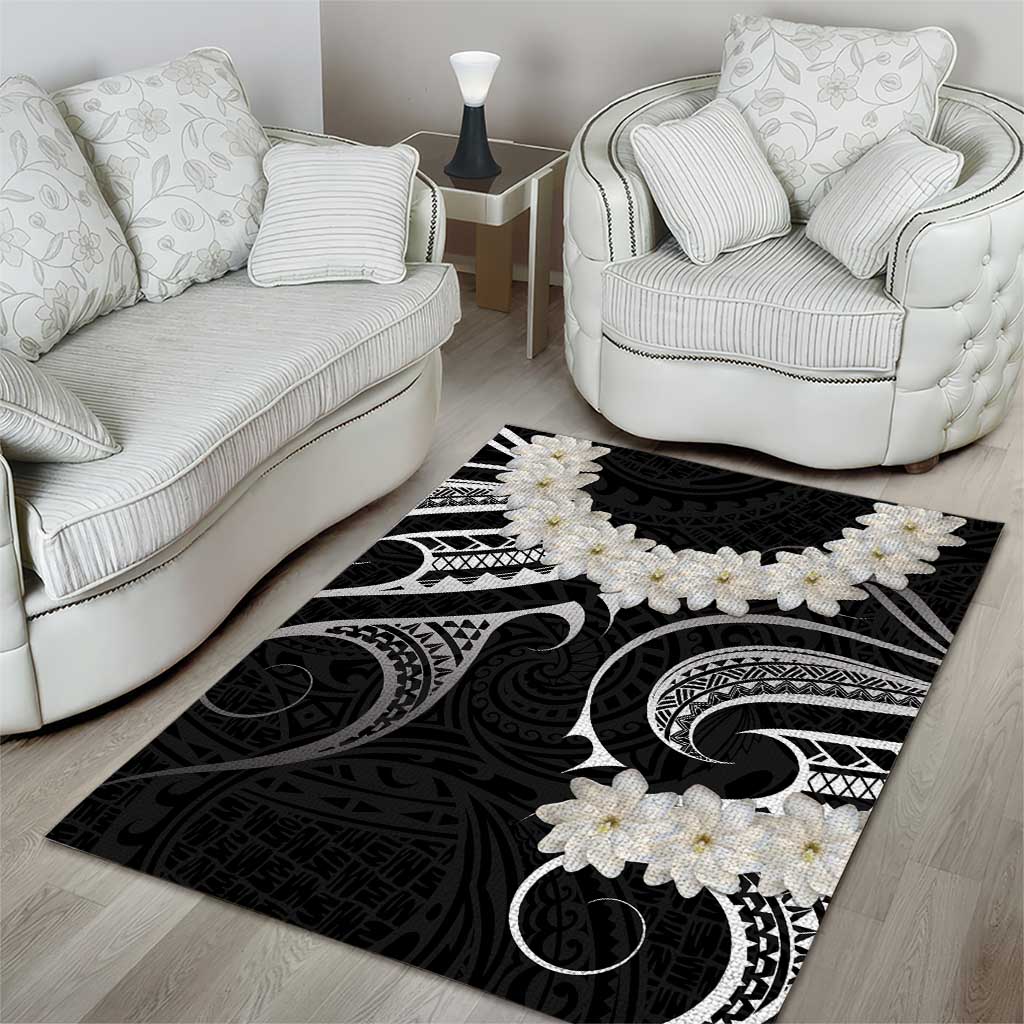 White Sunday Tokelau Gardenia Thunbergia Area Rug Fakamalo Atu Kia Te Koutou Uma LT9 - Polynesian Pride