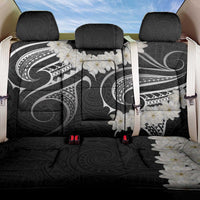 White Sunday Tokelau Gardenia Thunbergia Back Car Seat Cover Fakamalo Atu Kia Te Koutou Uma LT9 One Size Black - Polynesian Pride