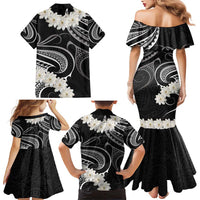 White Sunday Tokelau Gardenia Thunbergia Family Matching Mermaid Dress and Hawaiian Shirt Fakamalo Atu Kia Te Koutou Uma LT9 - Polynesian Pride