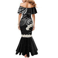 White Sunday Tokelau Gardenia Thunbergia Family Matching Mermaid Dress and Hawaiian Shirt Fakamalo Atu Kia Te Koutou Uma LT9 - Polynesian Pride