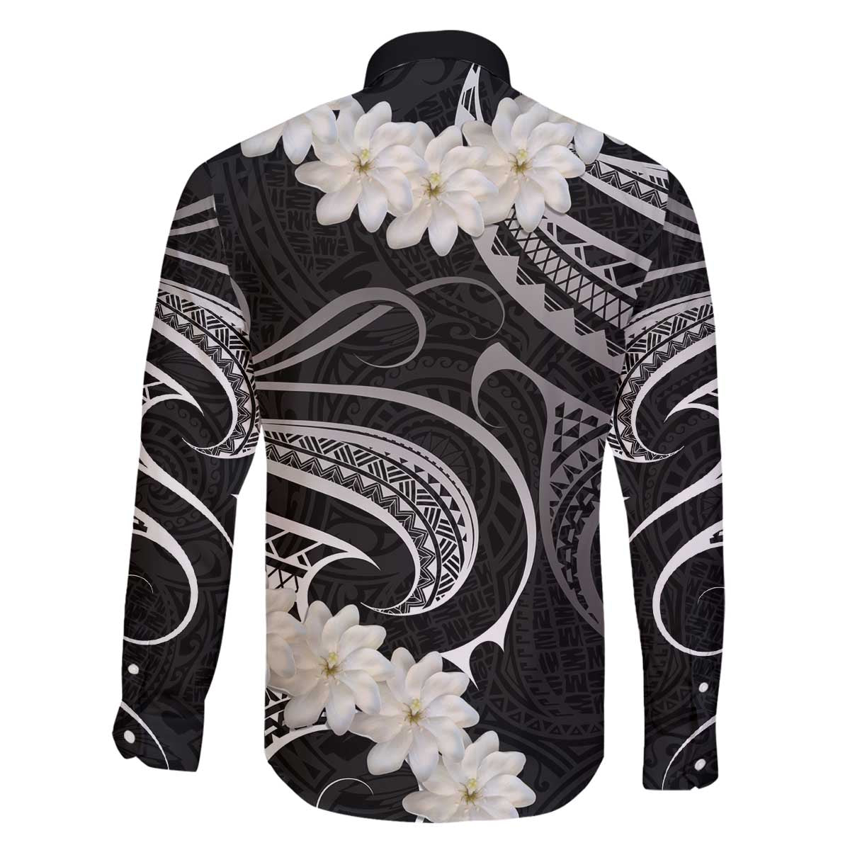 White Sunday Tokelau Gardenia Thunbergia Family Matching Off Shoulder Short Dress and Hawaiian Shirt Fakamalo Atu Kia Te Koutou Uma LT9 - Polynesian Pride