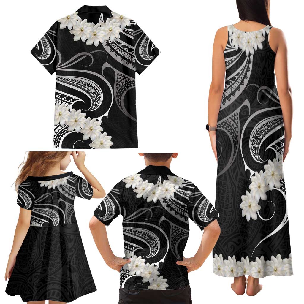 White Sunday Tokelau Gardenia Thunbergia Family Matching Tank Maxi Dress and Hawaiian Shirt Fakamalo Atu Kia Te Koutou Uma LT9 - Polynesian Pride