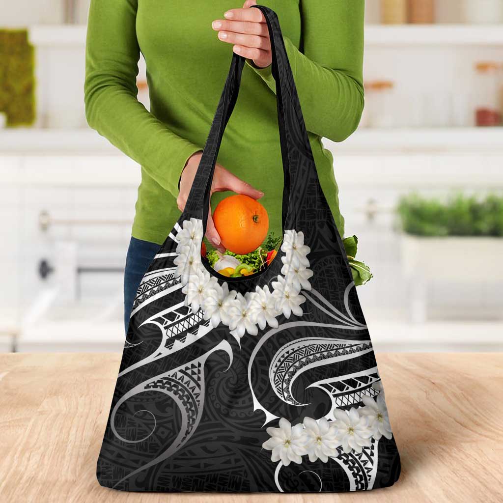White Sunday Tokelau Gardenia Thunbergia Grocery Bag Fakamalo Atu Kia Te Koutou Uma LT9 - Polynesian Pride