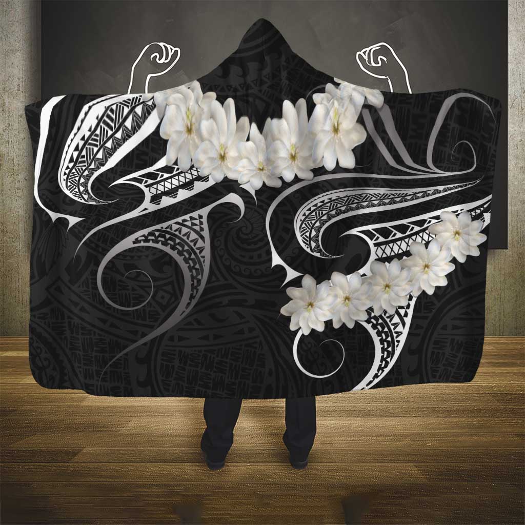 White Sunday Tokelau Gardenia Thunbergia Hooded Blanket Fakamalo Atu Kia Te Koutou Uma LT9 - Polynesian Pride
