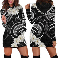 White Sunday Tokelau Gardenia Thunbergia Hoodie Dress Fakamalo Atu Kia Te Koutou Uma LT9 - Polynesian Pride