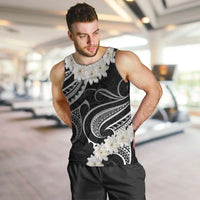 White Sunday Tokelau Gardenia Thunbergia Men Tank Top Fakamalo Atu Kia Te Koutou Uma LT9 Black - Polynesian Pride