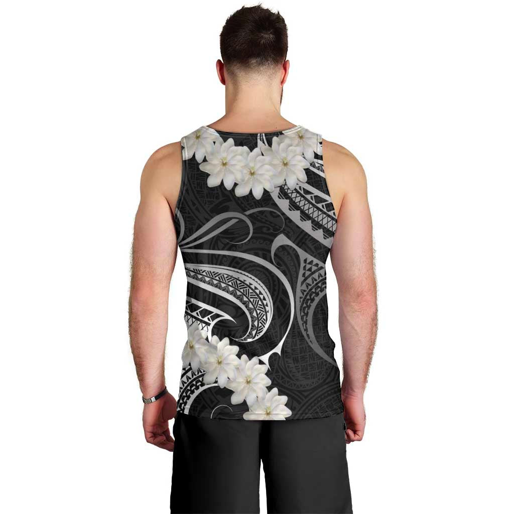 White Sunday Tokelau Gardenia Thunbergia Men Tank Top Fakamalo Atu Kia Te Koutou Uma LT9 - Polynesian Pride