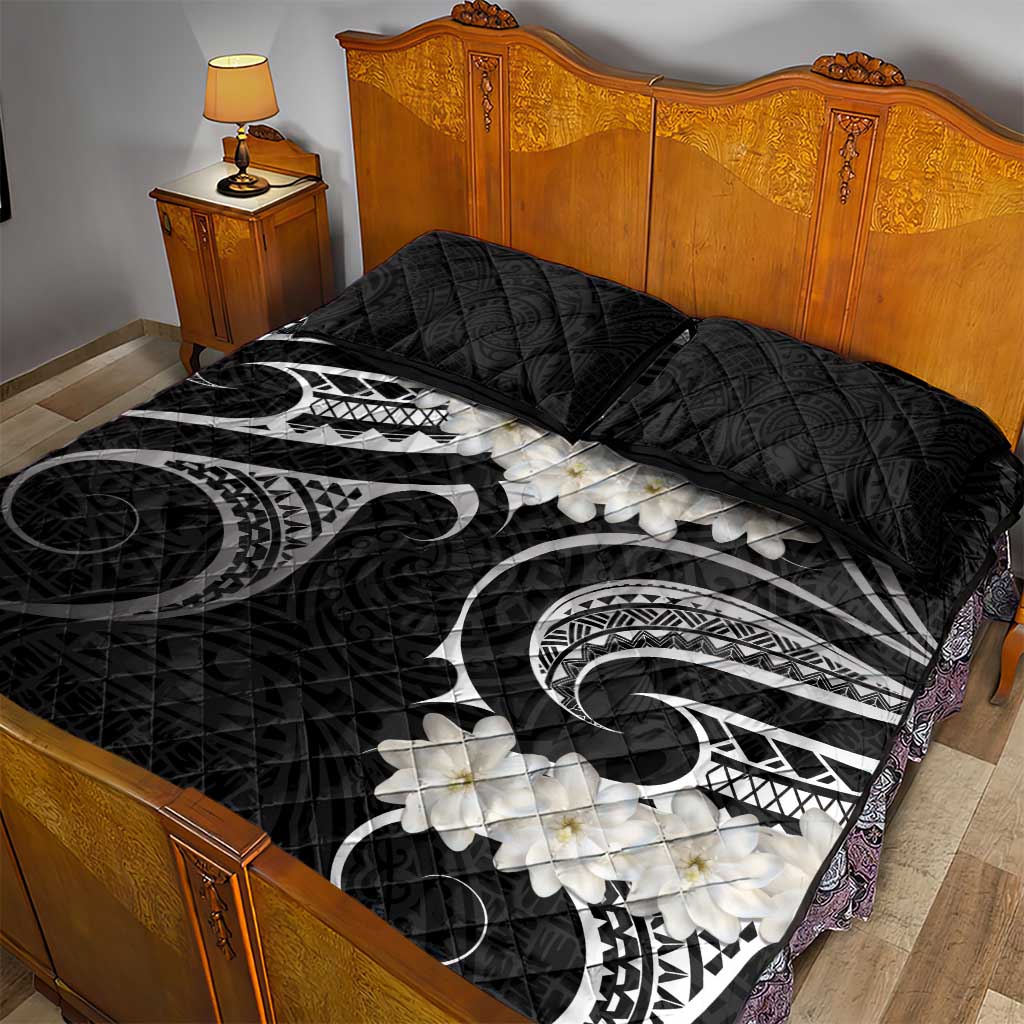 White Sunday Tokelau Gardenia Thunbergia Quilt Bed Set Fakamalo Atu Kia Te Koutou Uma LT9 - Polynesian Pride