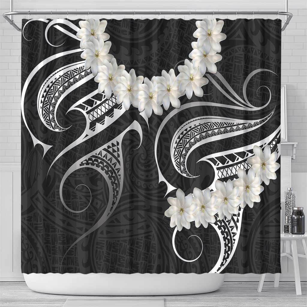 White Sunday Tokelau Gardenia Thunbergia Shower Curtain Fakamalo Atu Kia Te Koutou Uma LT9 - Polynesian Pride