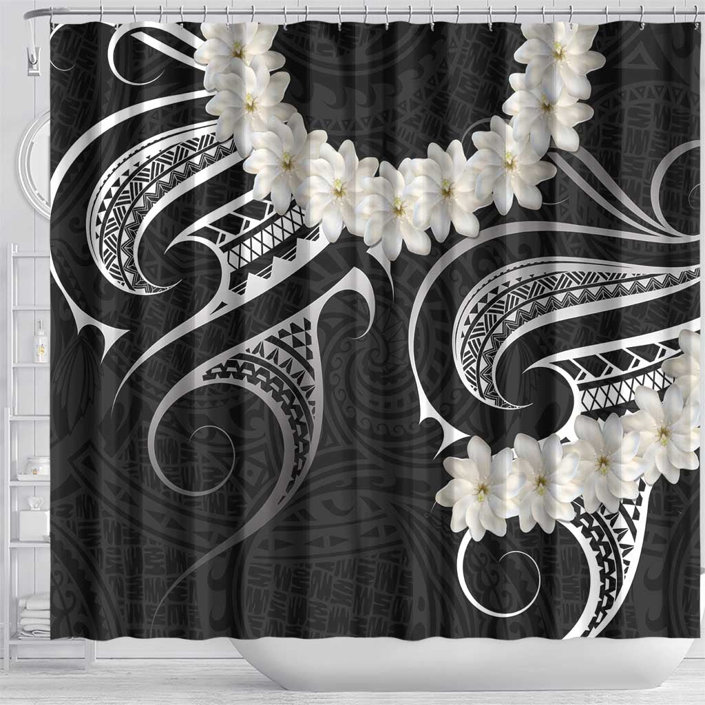 White Sunday Tokelau Gardenia Thunbergia Shower Curtain Fakamalo Atu Kia Te Koutou Uma LT9 - Polynesian Pride