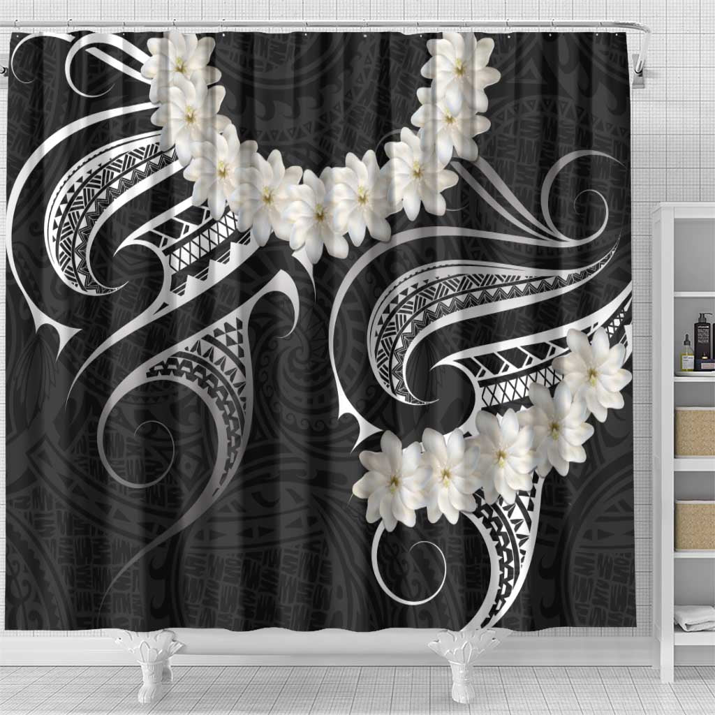 White Sunday Tokelau Gardenia Thunbergia Shower Curtain Fakamalo Atu Kia Te Koutou Uma LT9 - Polynesian Pride