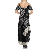 White Sunday Tokelau Gardenia Thunbergia Summer Maxi Dress Fakamalo Atu Kia Te Koutou Uma LT9 - Polynesian Pride