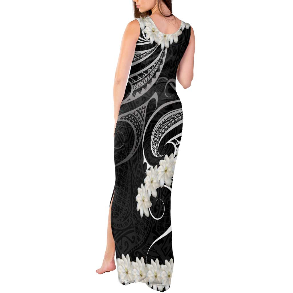 White Sunday Tokelau Gardenia Thunbergia Tank Maxi Dress Fakamalo Atu Kia Te Koutou Uma LT9 - Polynesian Pride