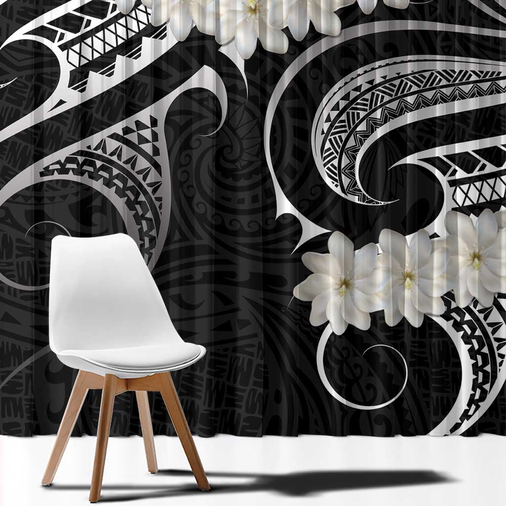 White Sunday Tokelau Gardenia Thunbergia Window Curtain Fakamalo Atu Kia Te Koutou Uma LT9 - Polynesian Pride