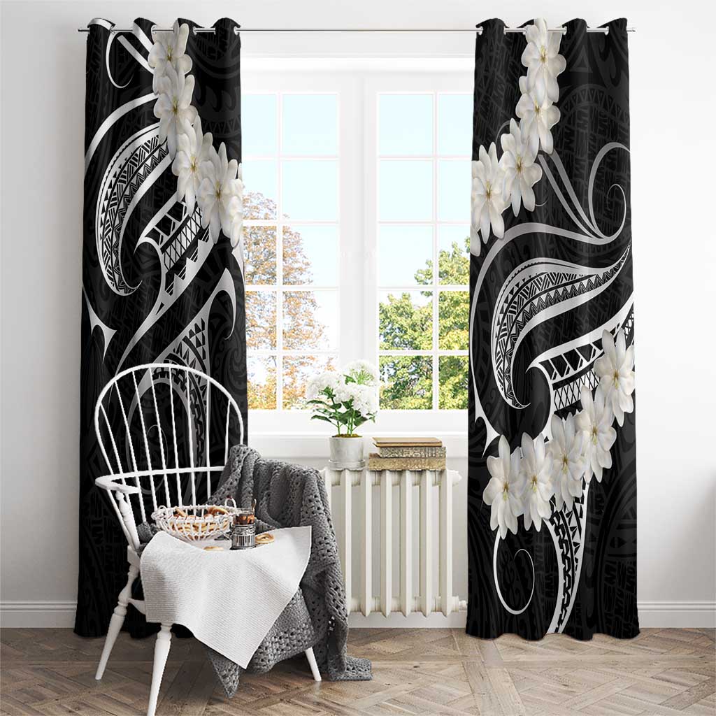 White Sunday Tokelau Gardenia Thunbergia Window Curtain Fakamalo Atu Kia Te Koutou Uma LT9 - Polynesian Pride