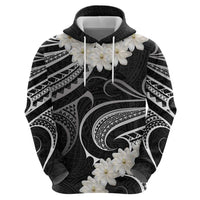White Sunday Tokelau Gardenia Thunbergia Zip Hoodie Fakamalo Atu Kia Te Koutou Uma LT9 - Polynesian Pride