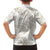 Tokelau Gardenia Thunbergia Family Matching Off Shoulder Maxi Dress and Hawaiian Shirt Black Polynesian Art Vibe