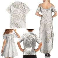 Tokelau Gardenia Thunbergia Family Matching Summer Maxi Dress and Hawaiian Shirt Polynesian Art Vibe LT9 - Polynesian Pride
