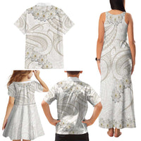 Tokelau Gardenia Thunbergia Family Matching Tank Maxi Dress and Hawaiian Shirt Polynesian Art Vibe LT9 - Polynesian Pride