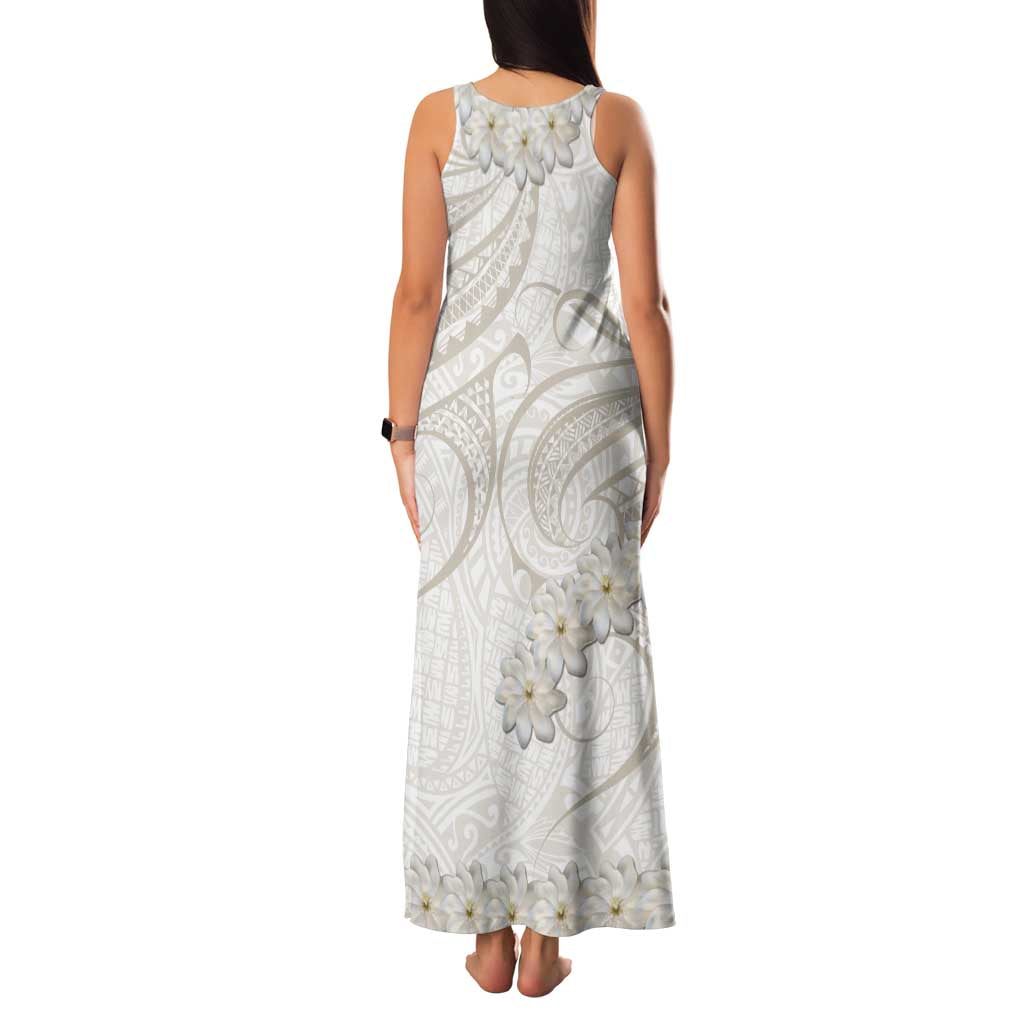 Tokelau Gardenia Thunbergia Family Matching Tank Maxi Dress and Hawaiian Shirt Polynesian Art Vibe LT9 - Polynesian Pride