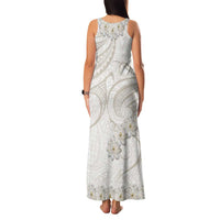 Tokelau Gardenia Thunbergia Family Matching Tank Maxi Dress and Hawaiian Shirt Polynesian Art Vibe LT9 - Polynesian Pride