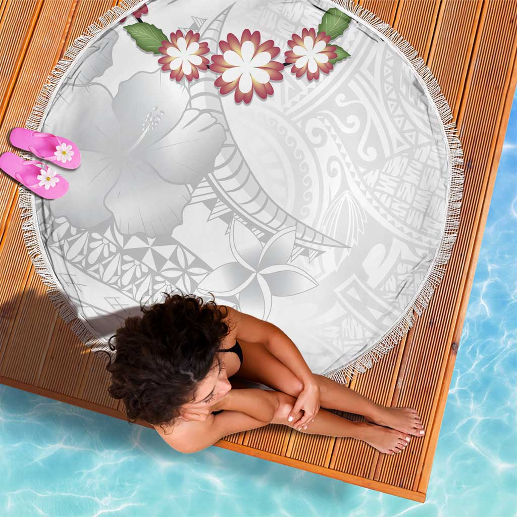 Manuia le Aso Sa o Tamaiti Tonga Beach Blanket White Sunday Heilala Lei LT9 - Polynesian Pride