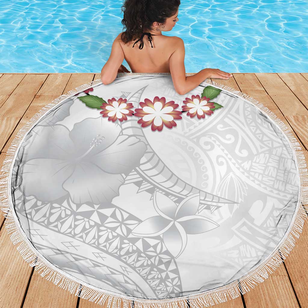 Manuia le Aso Sa o Tamaiti Tonga Beach Blanket White Sunday Heilala Lei LT9 - Polynesian Pride