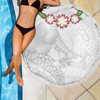 Manuia le Aso Sa o Tamaiti Tonga Beach Blanket White Sunday Heilala Lei LT9 - Polynesian Pride