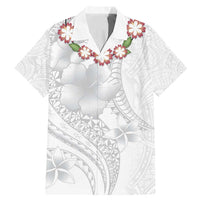 Manuia le Aso Sa o Tamaiti Tonga Family Matching Mermaid Dress and Hawaiian Shirt White Sunday Heilala Lei LT9 Dad's Shirt - Short Sleeve White - Polynesian Pride