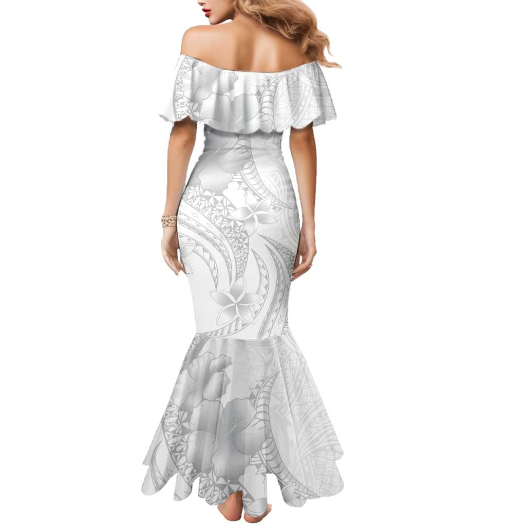 Manuia le Aso Sa o Tamaiti Tonga Family Matching Mermaid Dress and Hawaiian Shirt White Sunday Heilala Lei LT9 - Polynesian Pride