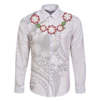 Manuia le Aso Sa o Tamaiti Tonga Family Matching Tank Maxi Dress and Hawaiian Shirt White Sunday Heilala Lei LT9 Dad's Shirt - Long Sleeve White - Polynesian Pride