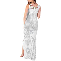Manuia le Aso Sa o Tamaiti Tonga Tank Maxi Dress White Sunday Heilala Lei