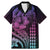 Hawaiian Sea Turtle Family Matching Mermaid Dress and Hawaiian Shirt Pink Hibiscus Flowers and Kakau Pattern
