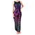 Hawaiian Sea Turtle Family Matching Tank Maxi Dress and Hawaiian Shirt Pink Hibiscus Flowers and Kakau Pattern