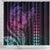Hawaiian Sea Turtle Shower Curtain Pink Hibiscus Flowers and Kakau Pattern