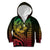 Hawaiian Sea Turtle Kid Hoodie Reggae Hibiscus Flowers and Kakau Pattern