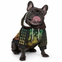 Hawaiian Sea Turtle Pet Hoodie Reggae Hibiscus Flowers and Kakau Pattern LT9 - Polynesian Pride