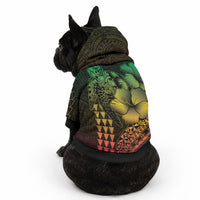 Hawaiian Sea Turtle Pet Hoodie Reggae Hibiscus Flowers and Kakau Pattern LT9 - Polynesian Pride