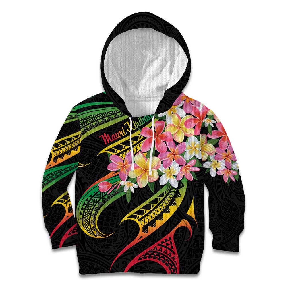 Kiribati Red Jasmine Mango Kid Hoodie Reggae Polynesian Art Vibe LT9 Hoodie Reggae - Polynesian Pride