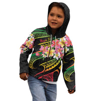 Kiribati Red Jasmine Mango Kid Hoodie Reggae Polynesian Art Vibe LT9 - Polynesian Pride