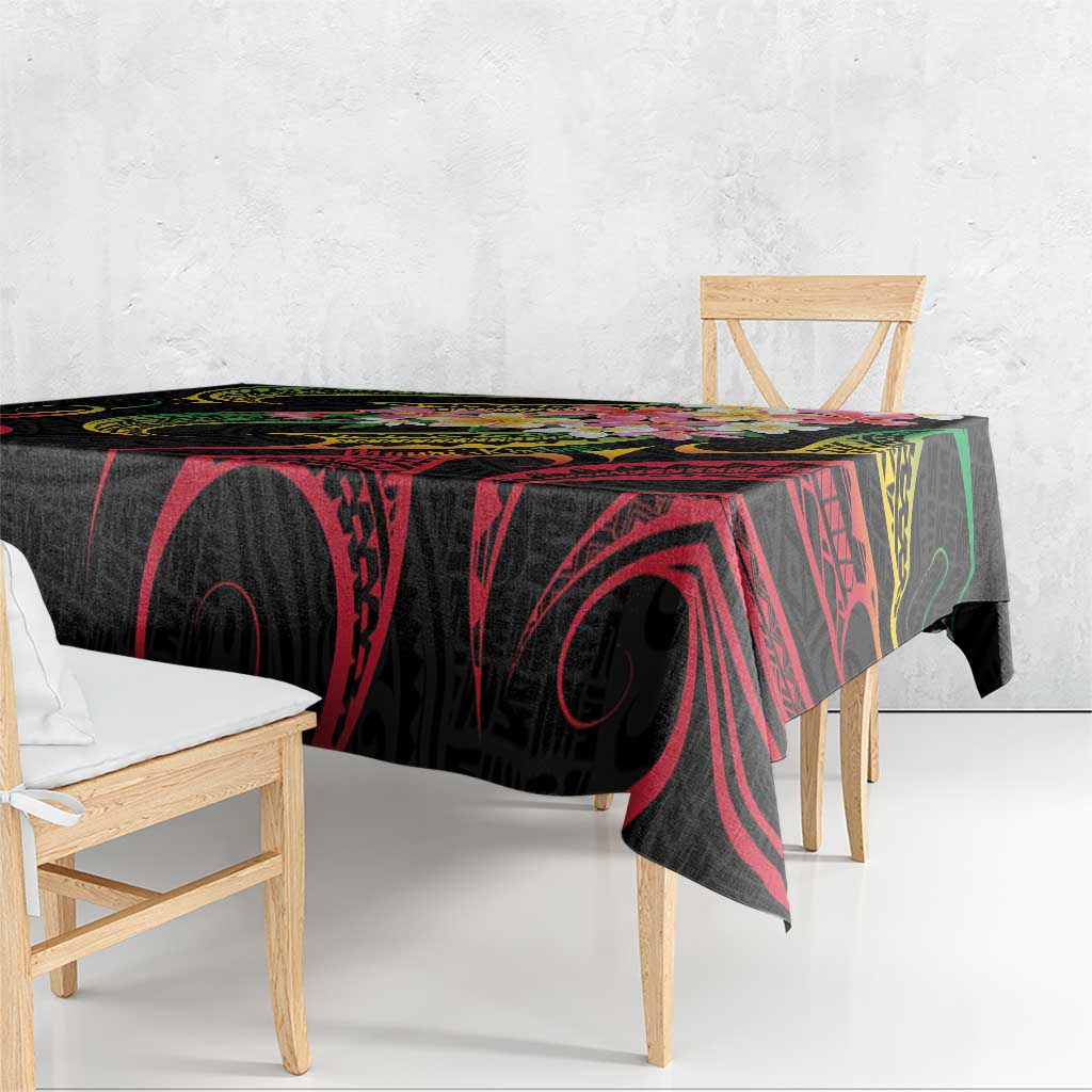 Kiribati Red Jasmine Mango Tablecloth Reggae Polynesian Art Vibe