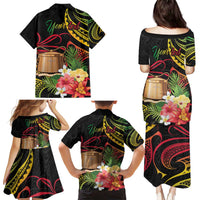 Personalised Tokelau Tropical Flowers Family Matching Puletasi and Hawaiian Shirt Reggae Polynesian Art Vibe LT9 - Polynesian Pride