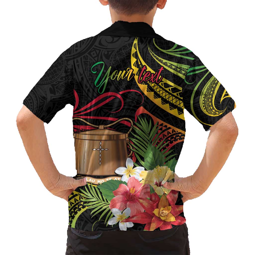Personalised Tokelau Tropical Flowers Family Matching Tank Maxi Dress and Hawaiian Shirt Reggae Polynesian Art Vibe LT9 - Polynesian Pride