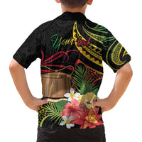 Personalised Tokelau Tropical Flowers Family Matching Tank Maxi Dress and Hawaiian Shirt Reggae Polynesian Art Vibe LT9 - Polynesian Pride