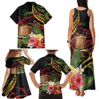 Personalised Tokelau Tropical Flowers Family Matching Tank Maxi Dress and Hawaiian Shirt Reggae Polynesian Art Vibe LT9 - Polynesian Pride