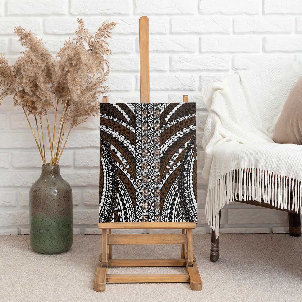 Brown Tongan Polynesian Tribal Canvas Wall Art - Polynesian Pride