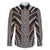 Brown Tongan Polynesian Tribal Family Matching Long Sleeve Bodycon Dress and Hawaiian Shirt - Polynesian Pride